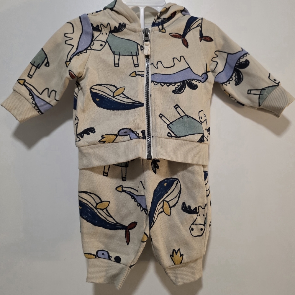 Carter's Cream Hoodie Set